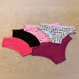 Juicy Couture Women's Panties - Pink, Black, Gray
